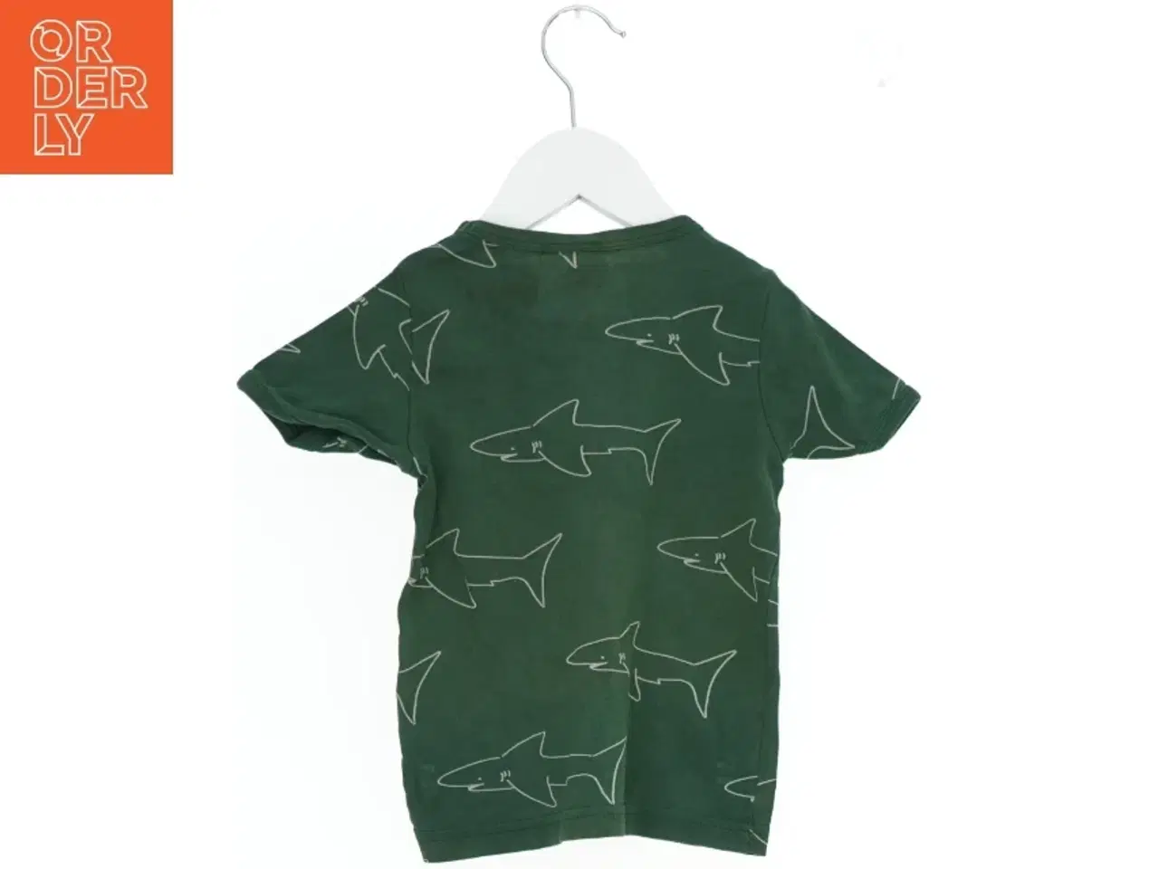 Billede 2 - Grøn T-Shirt med Hajmotiv fra Ida T (str. 92)