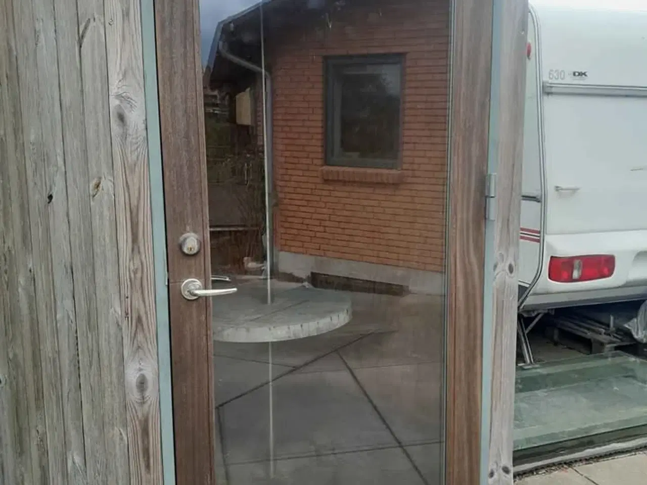 Billede 1 - Teak/mahogni dør, 204 høj x 91,3