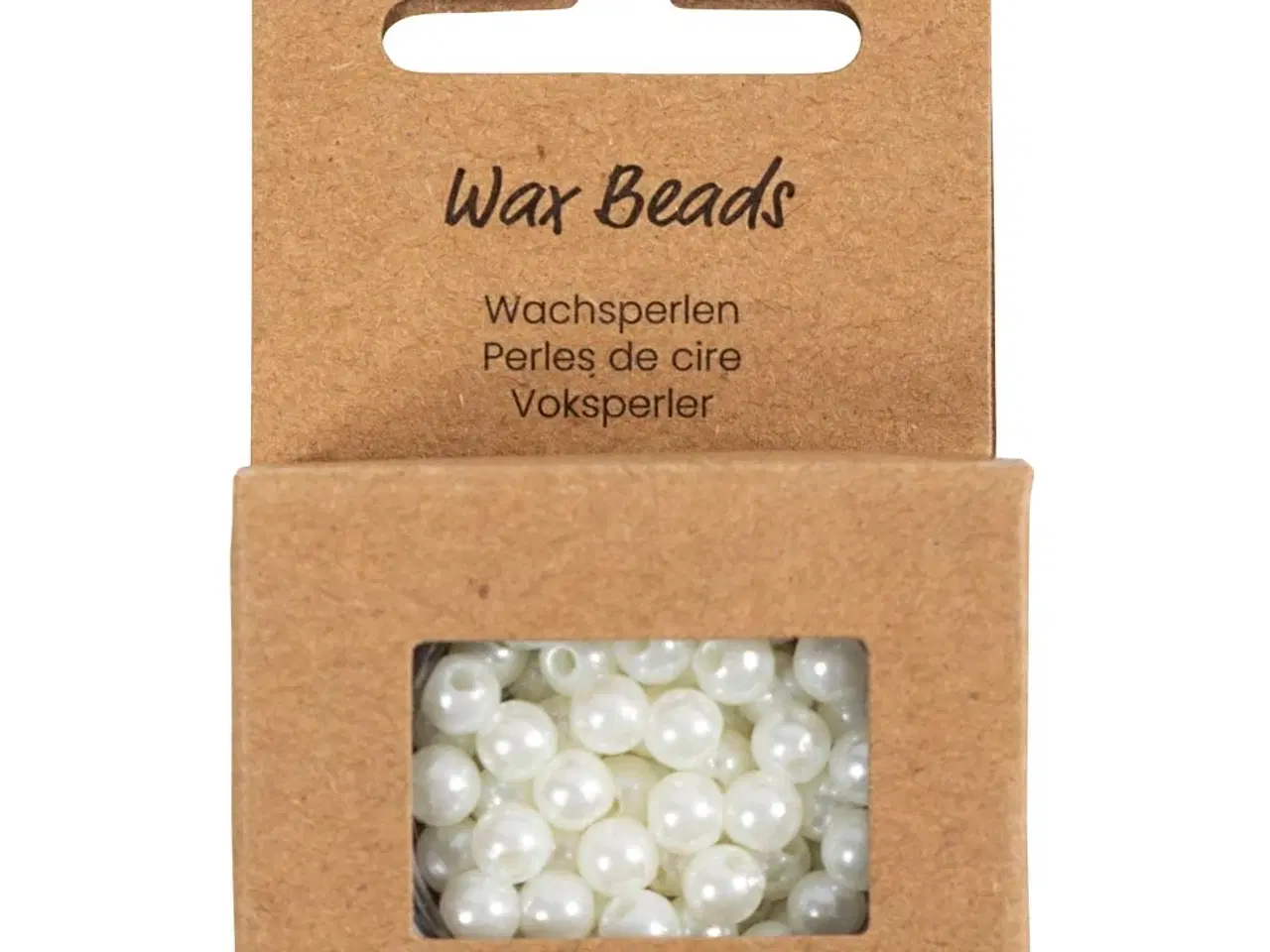 Billede 1 - Voksperler, diam. 5 mm, hulstr. 1,7 mm, perlemor, 110stk./ 1 pk.