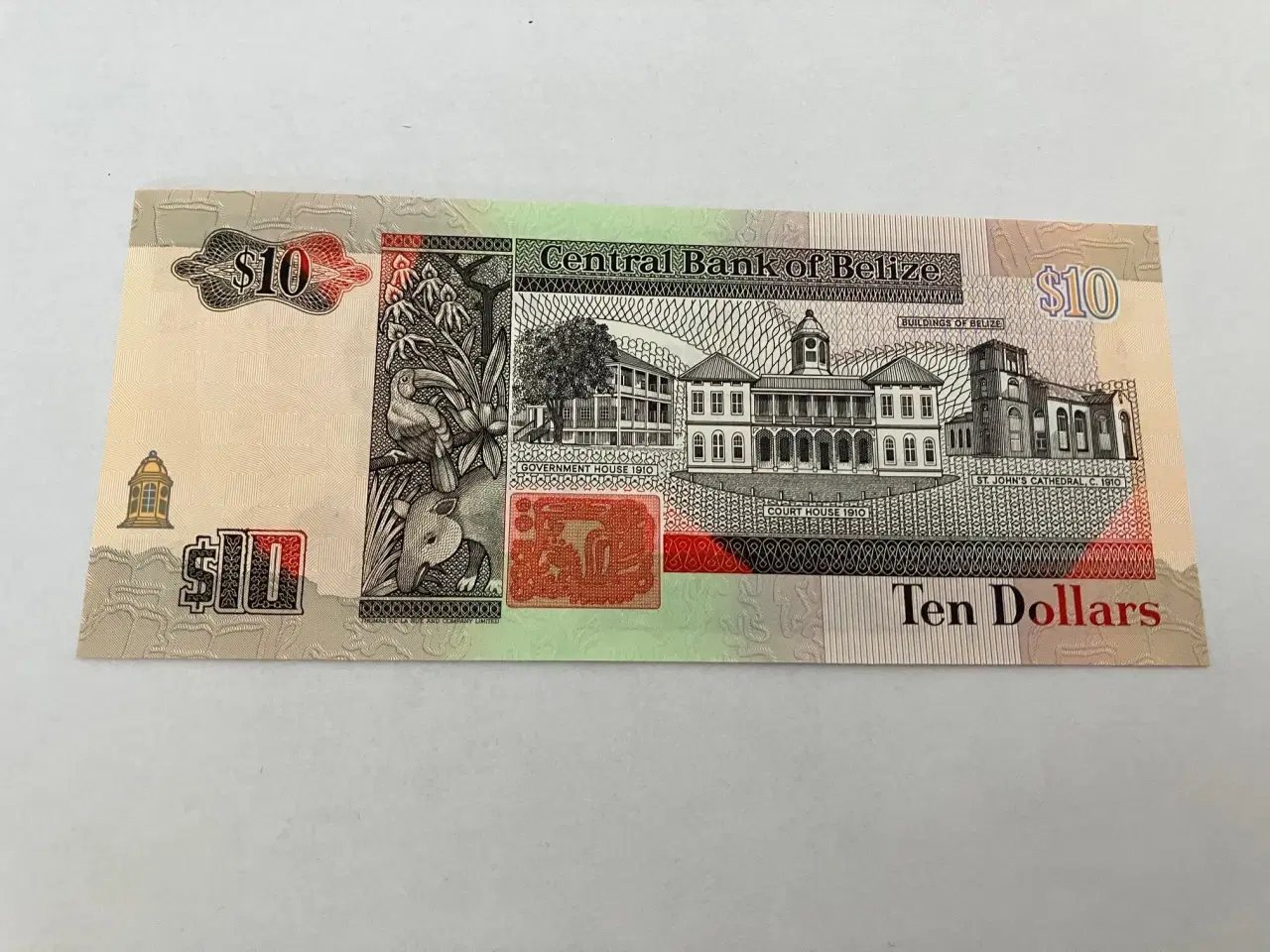 Billede 2 - 10 Dollars Belize 1990
