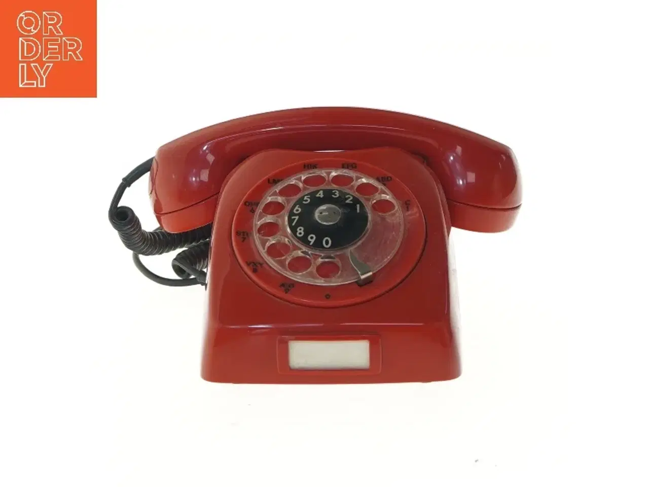 Billede 1 - Rød drejeskive telefon (str. 21x14 cm)