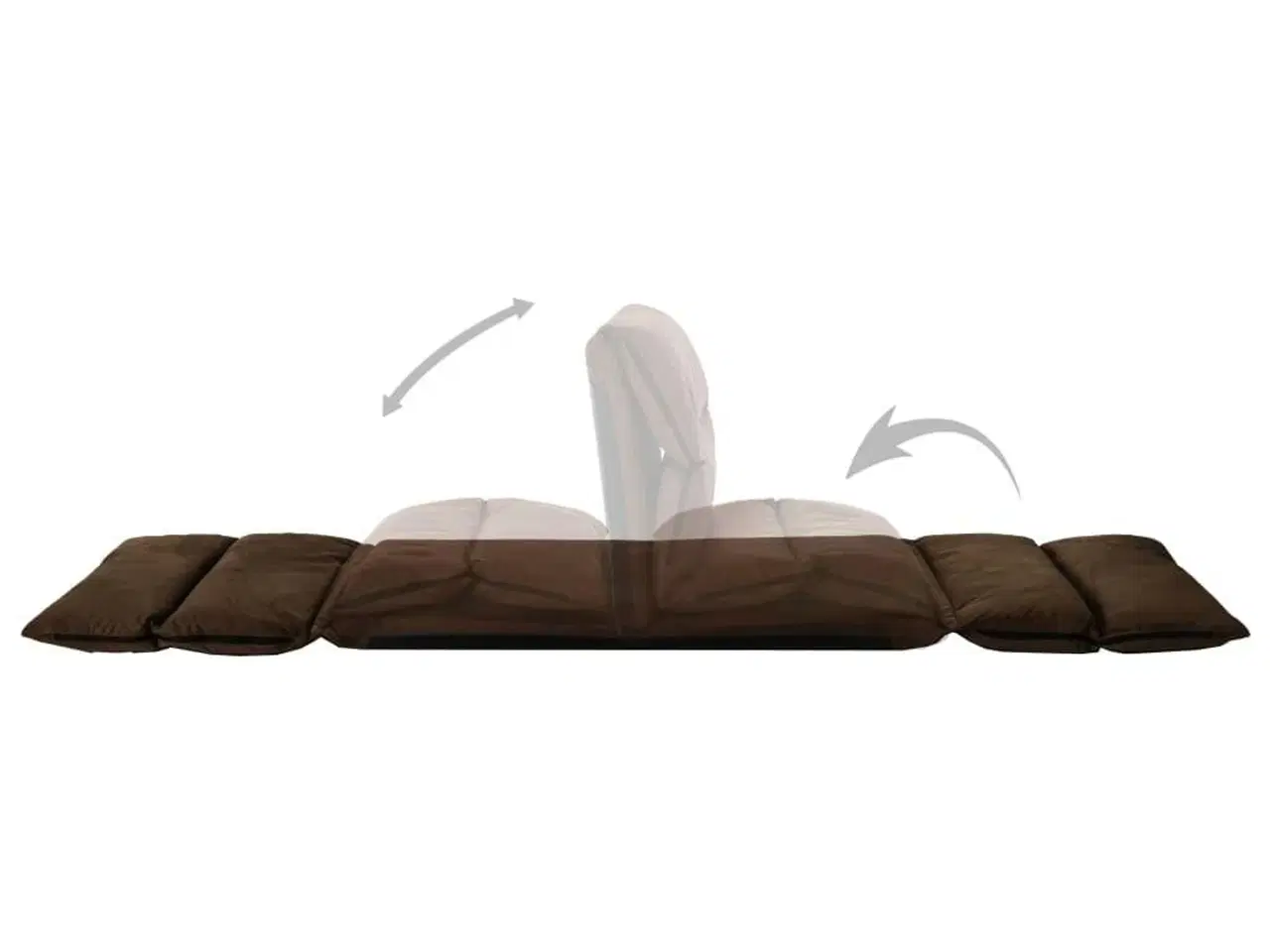 Billede 8 - Foldbar gulvstol mikrofiber brun