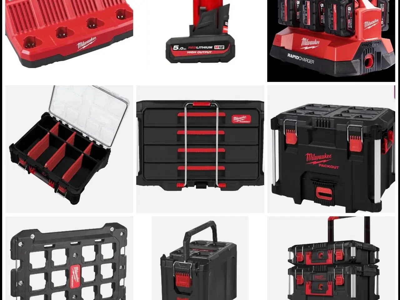 Billede 10 - MILWAUKEE PACKOUT, LADER, BATTERIER. SKAL VÆK IDAG