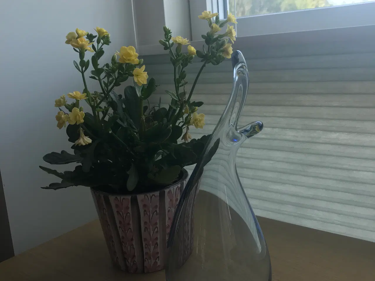 Billede 2 - Stor næbvase  i aqua blåt glas - Holmegaard