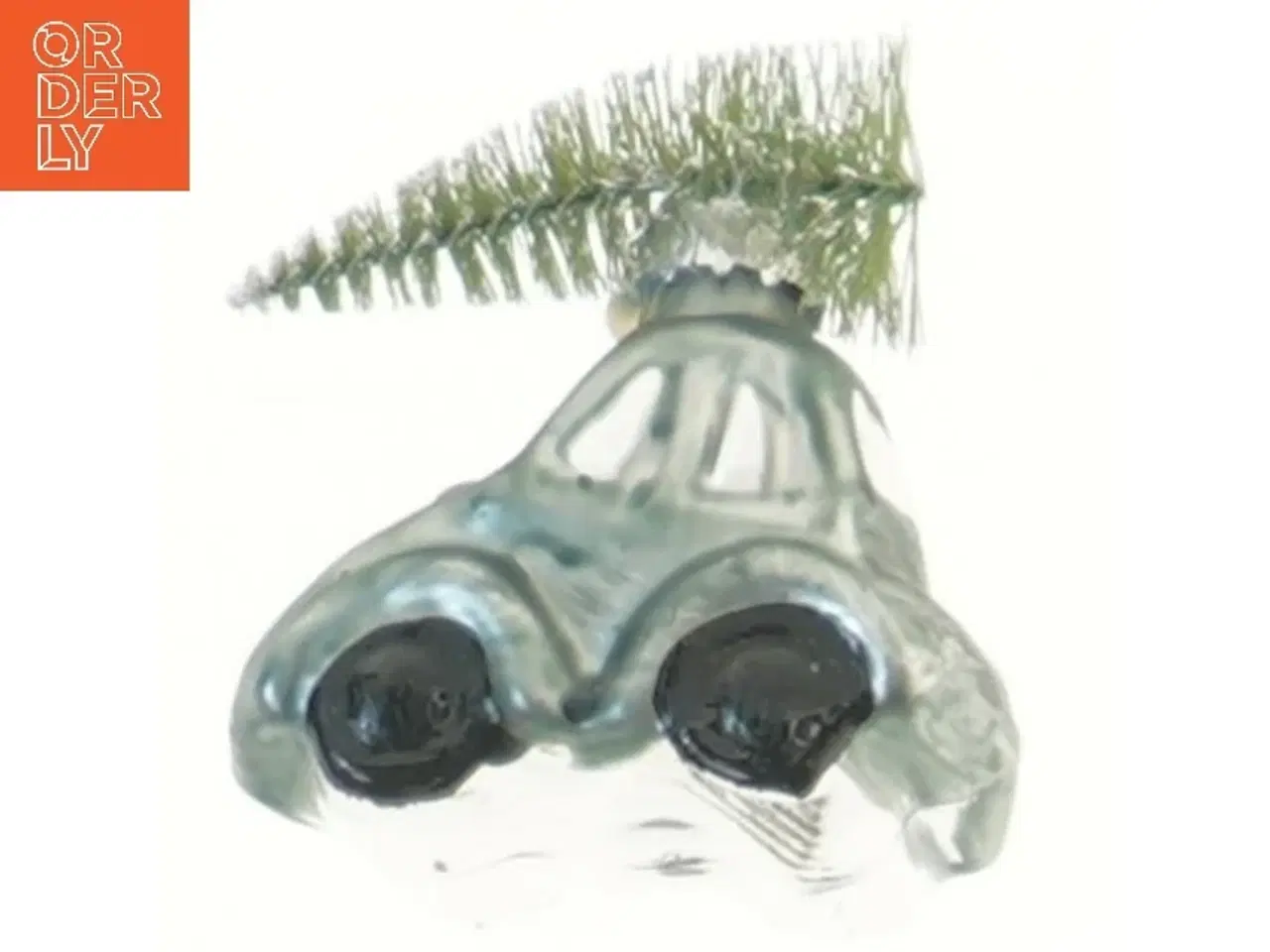 Billede 1 - Glass bildekoration med grantræ (str. 7x7x4 cm)