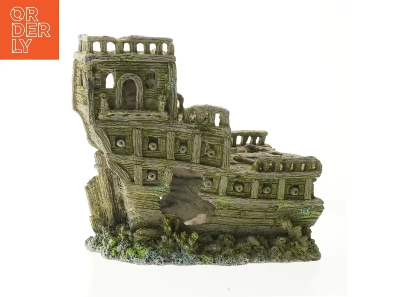 Billede 1 - Akvariepynt skibsvrag (str. 24x24 cm)