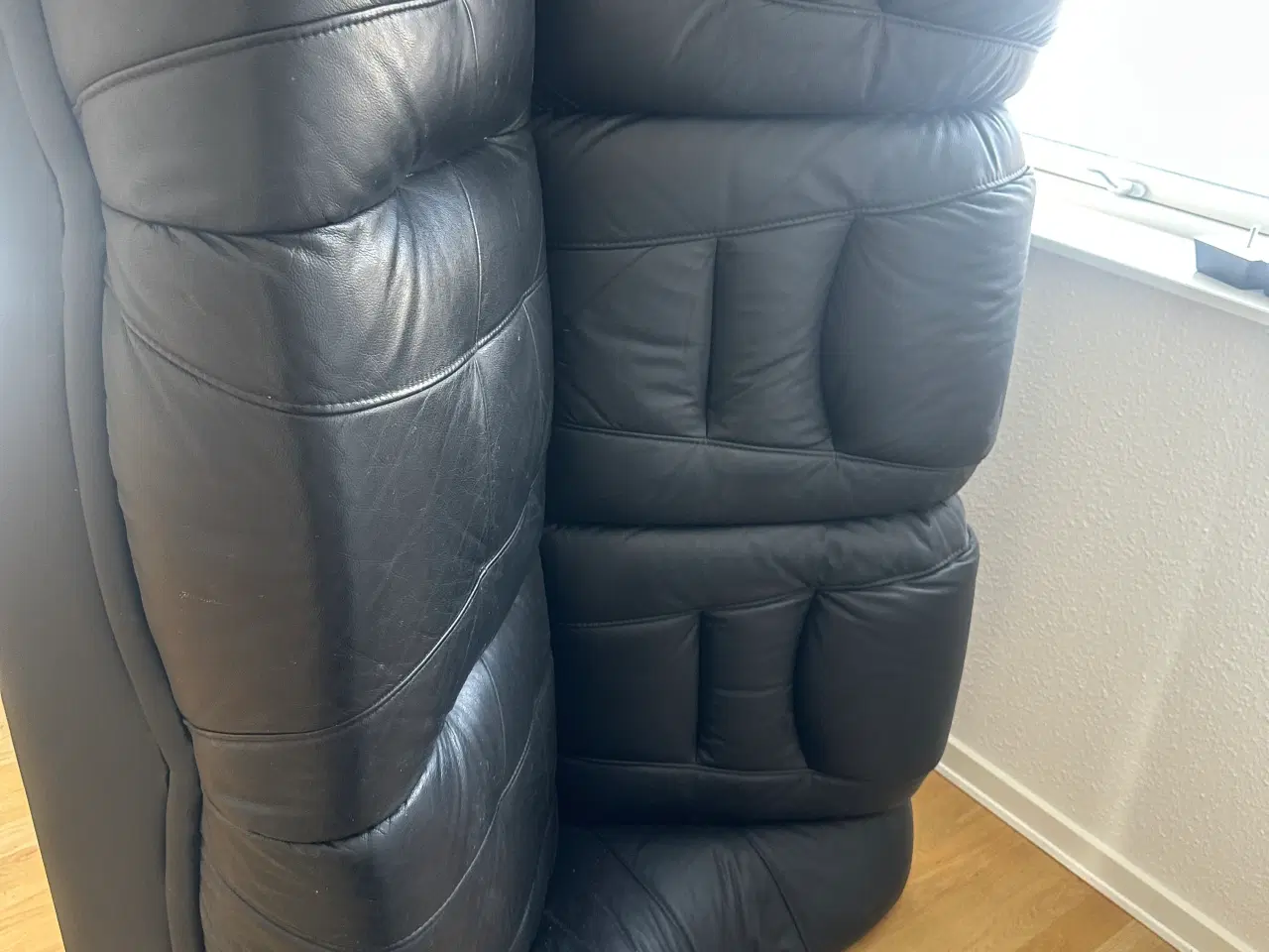 Billede 1 - Læder sofa 