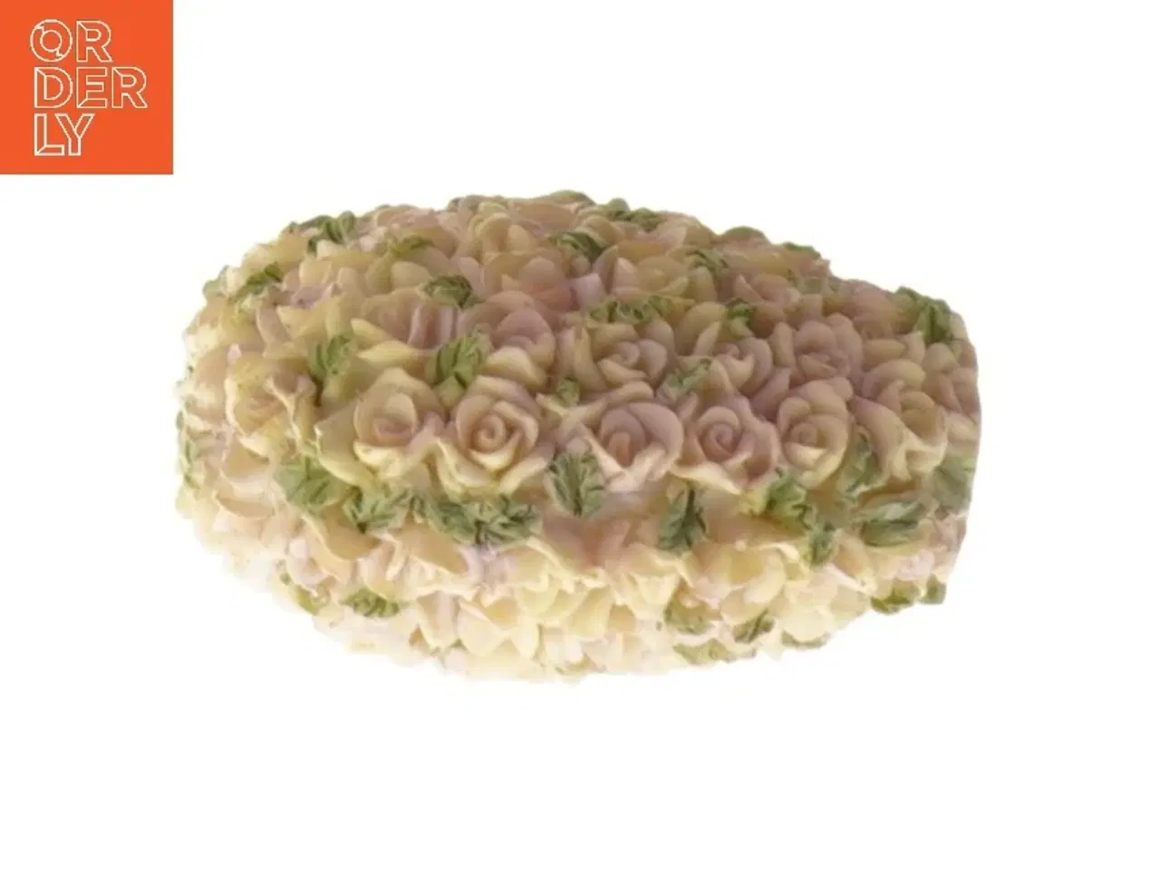 Billede 4 - Hjerteformet lysetage med roser (str. 8x8 cm)