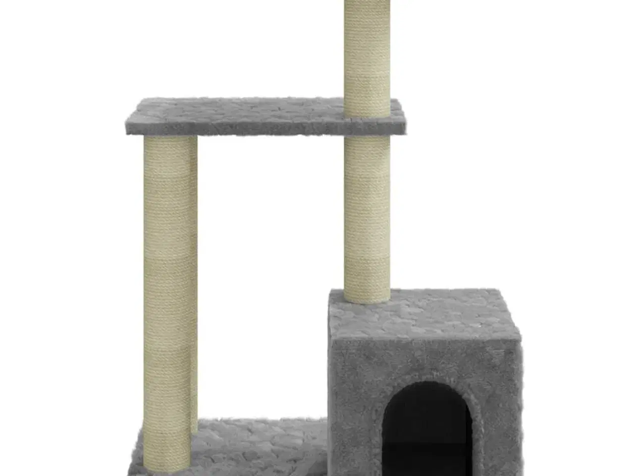 Billede 5 - Kradsetræ med sisalkradsestolper 71 cm lysegrå