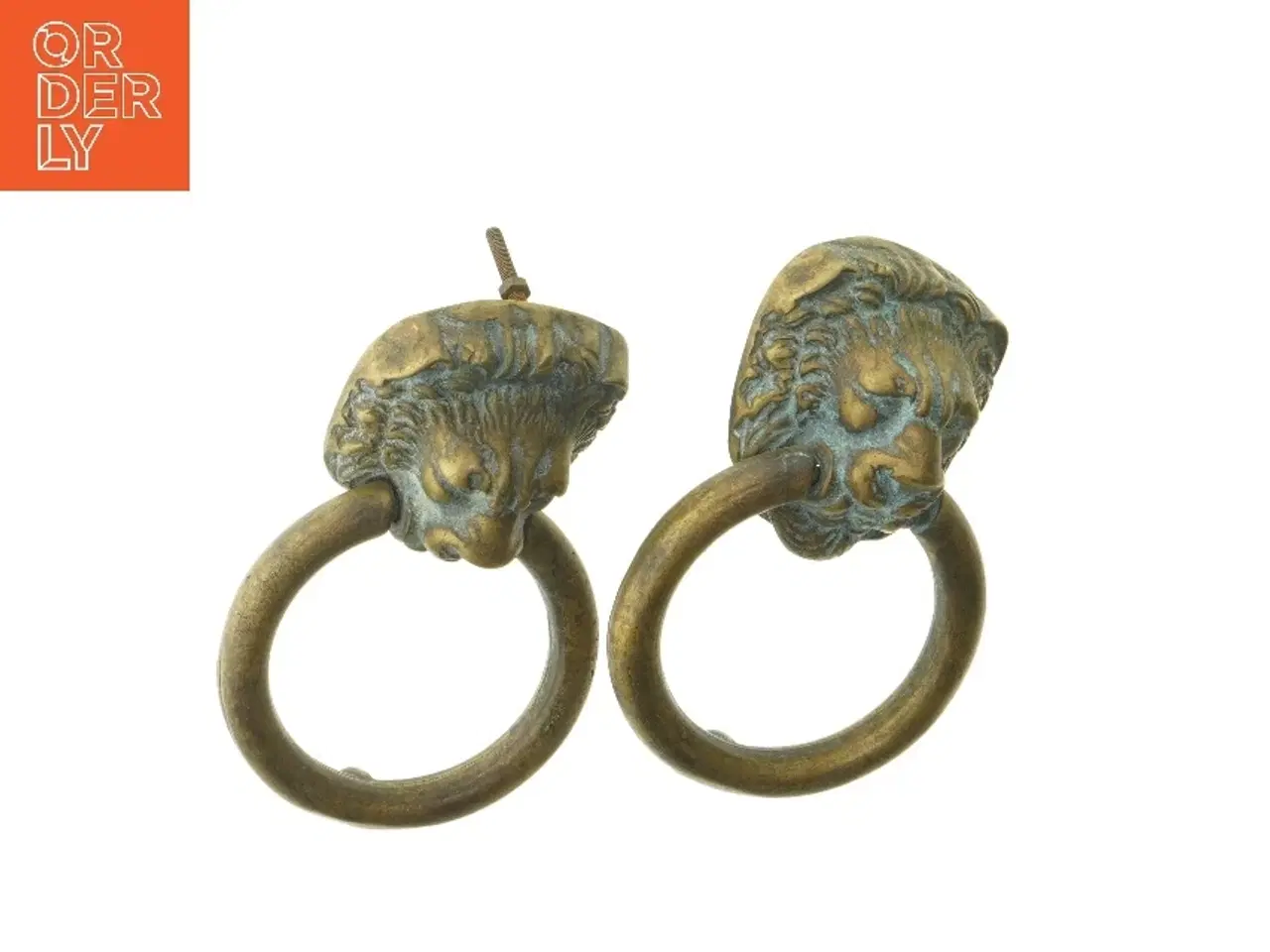 Billede 1 - Dørhåndtag med løveansigt (str. 20 cm)antikke fra italien