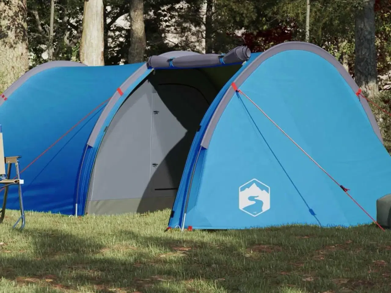 Billede 1 - 4-personers campingtelt vandafvisende blå