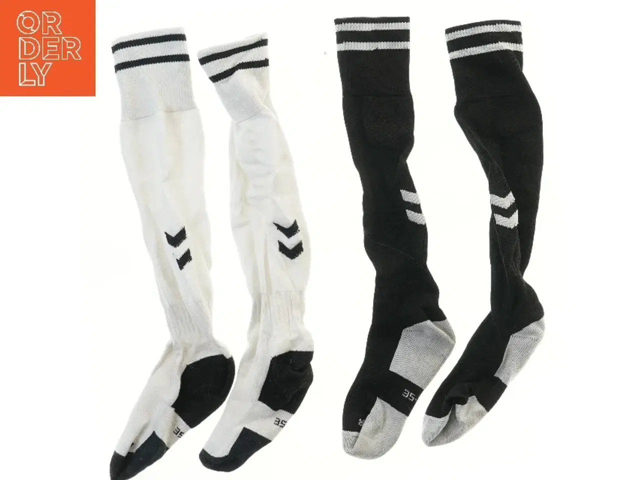 Billede 2 - Fodboldstrømper, sort og hvid fra Nike (str. 35-38 cm)