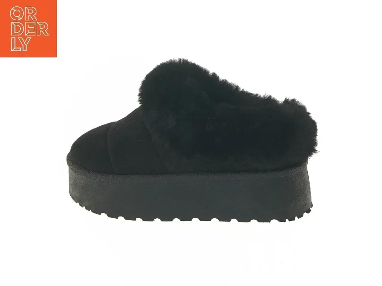 Billede 1 - Plysforede tøfler (str. 37 )