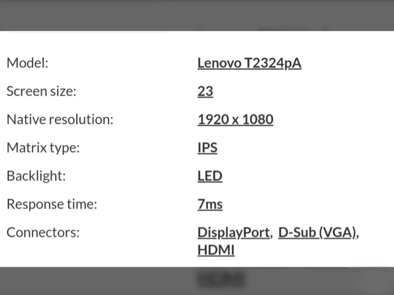 Billede 3 - Lenovo T2324pA Think vision. 