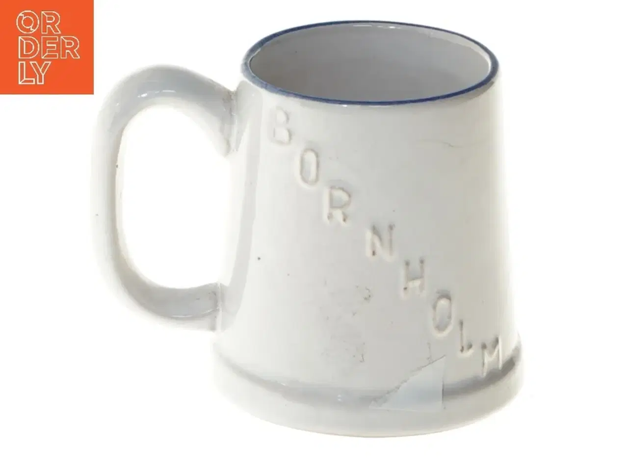 Billede 4 - Keramikkrus med Bornholm motiv fra Johgus (str. Ø 6,5 cm længde 8 cm)