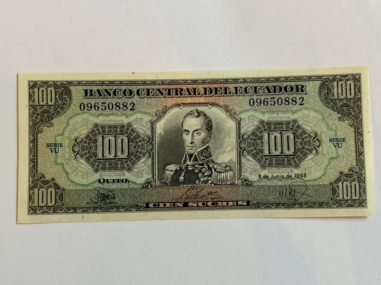 Billede 1 - 100 Sucres Ecuador 1988