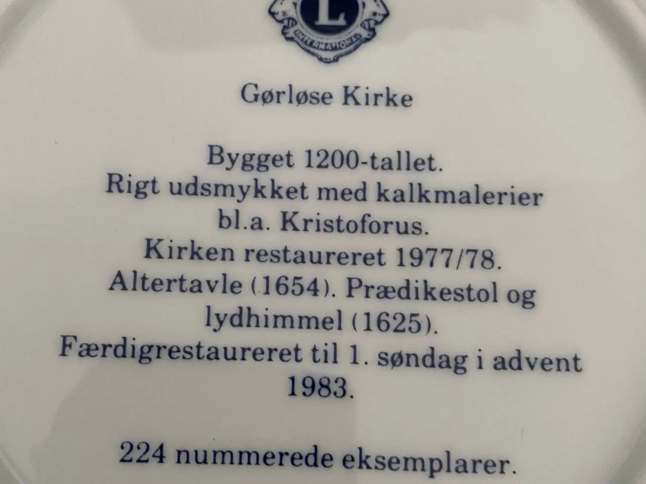 Billede 3 - Gørløse Kirke, Lions Club, 1983