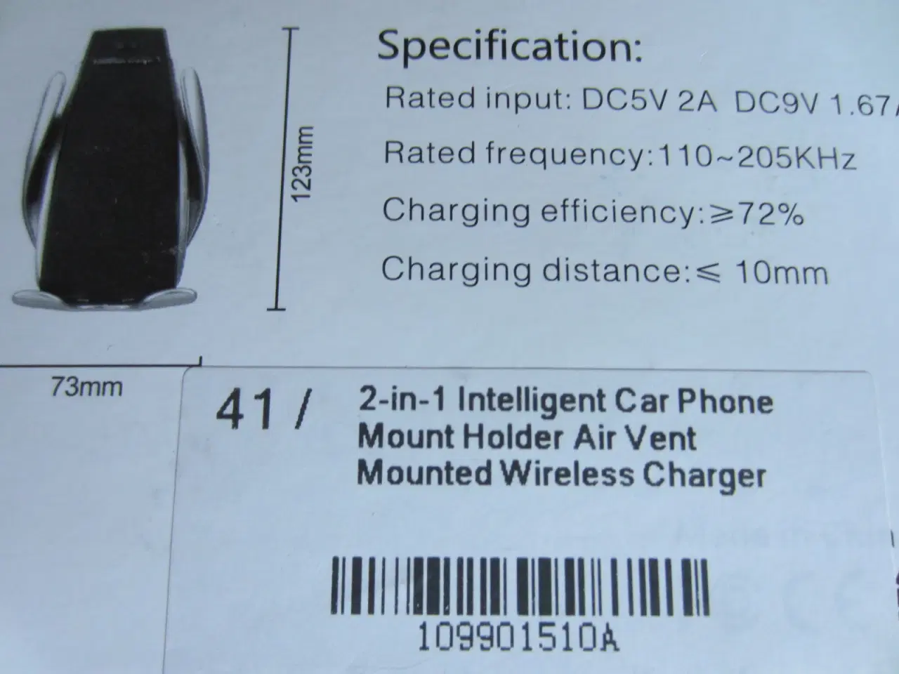 Billede 3 - Smart Sensor Car Wireless Charger S5