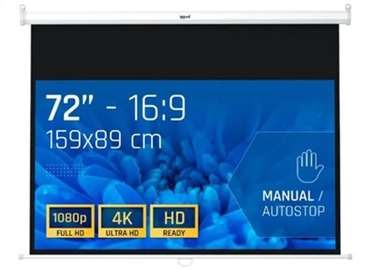 Billede 5 - Projektorlærred 72" 16:9 - manuel autostop