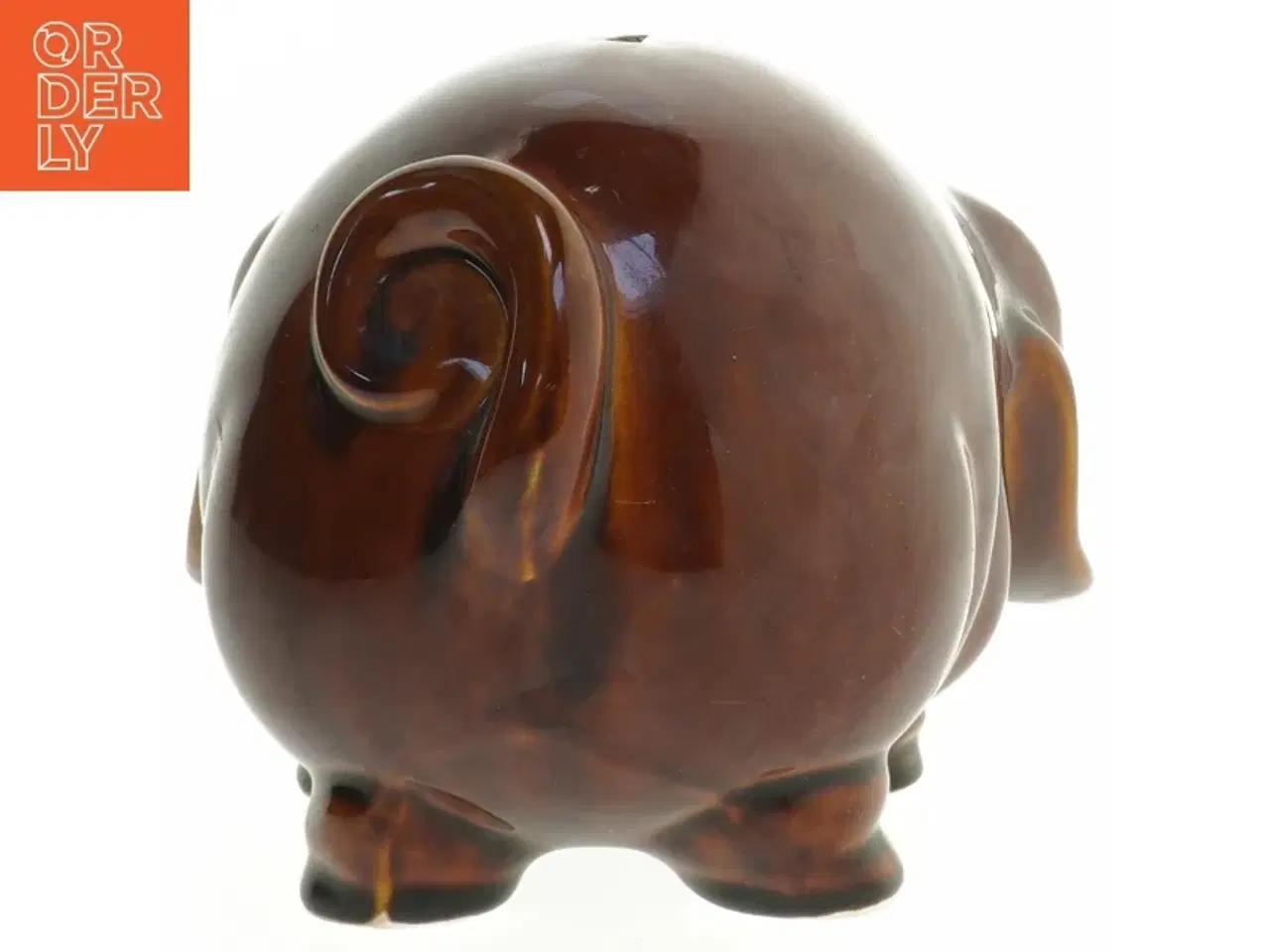 Billede 2 - Keramisk sparegris i brun (str. 21 cm)