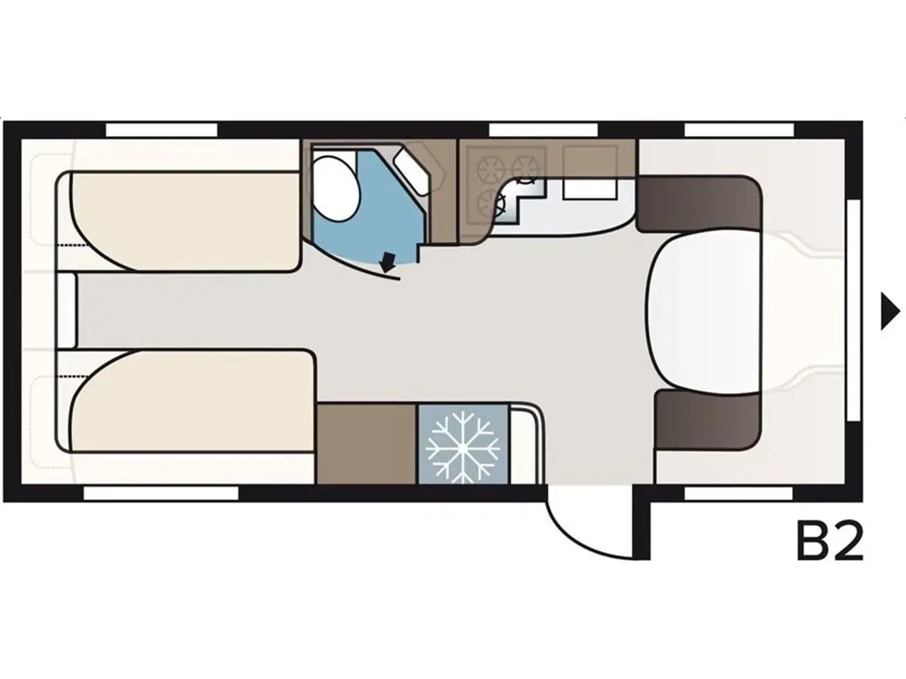 Billede 4 - 2021 - Kabe Smaragd 540 GLE KS B 2 Queen selection   Kabe Smaragd 540 GLE KS Queen Selection 2021 - Se den nu hos Camping-Specialisten.dk