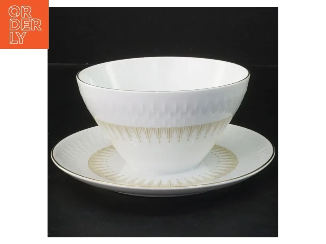 Billede 1 - Tesæt med skål og tallerken (str. Ø 14x8 cm)