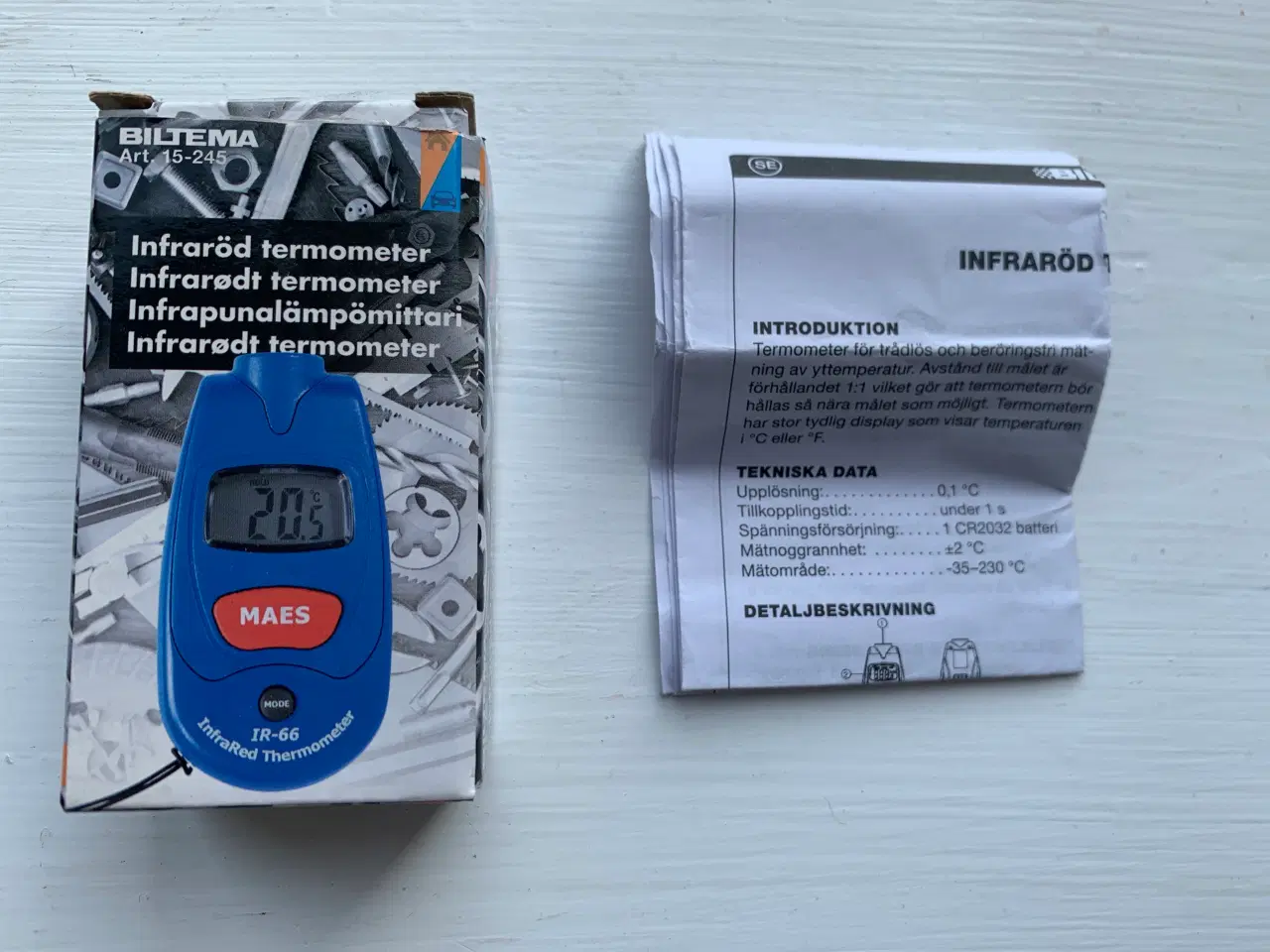 Billede 2 - Infrarødt termometer, MAES, IR-termometer
