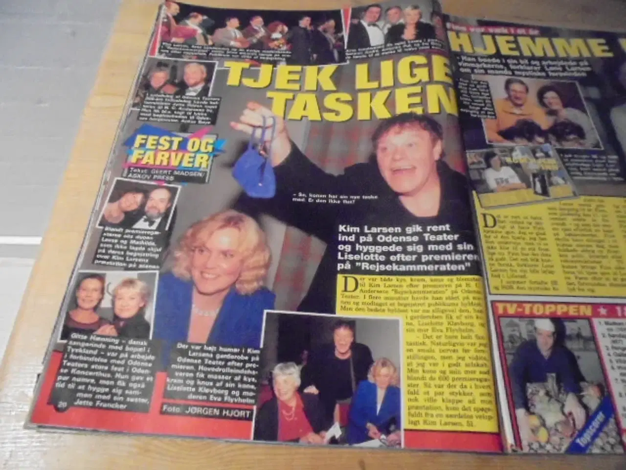 Billede 3 - Beskadiget Se og Hør blad med Kim Larsen og frue,