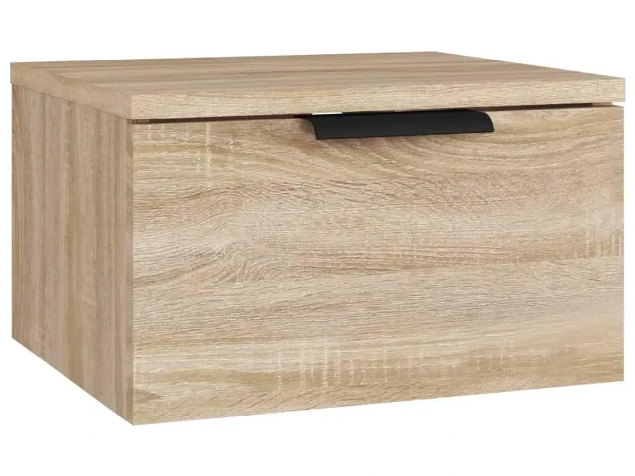 Billede 2 - Væghængt sengebord 34x30x20 cm sonoma-eg