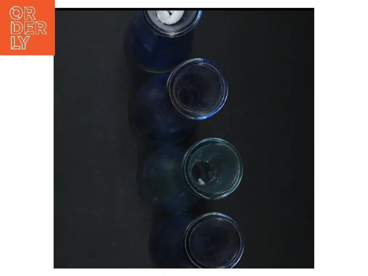 Billede 3 - Blå glasvaser (str. 20 cm)