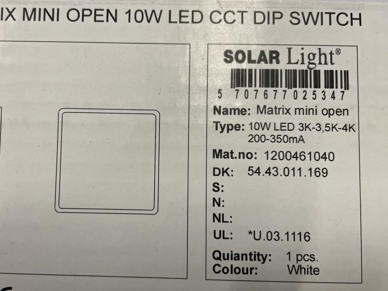 Billede 4 - Solar, Matrix Mini, 10W hvid,,nye