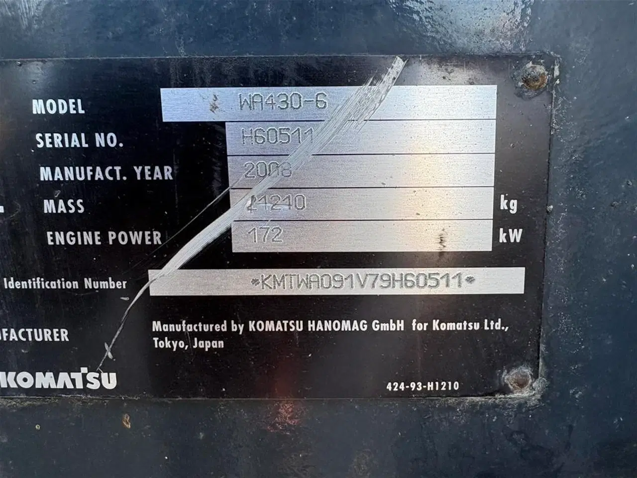 Billede 9 - Komatsu WA430-6 MED HURTIGSKIFTE OG SKOVL!