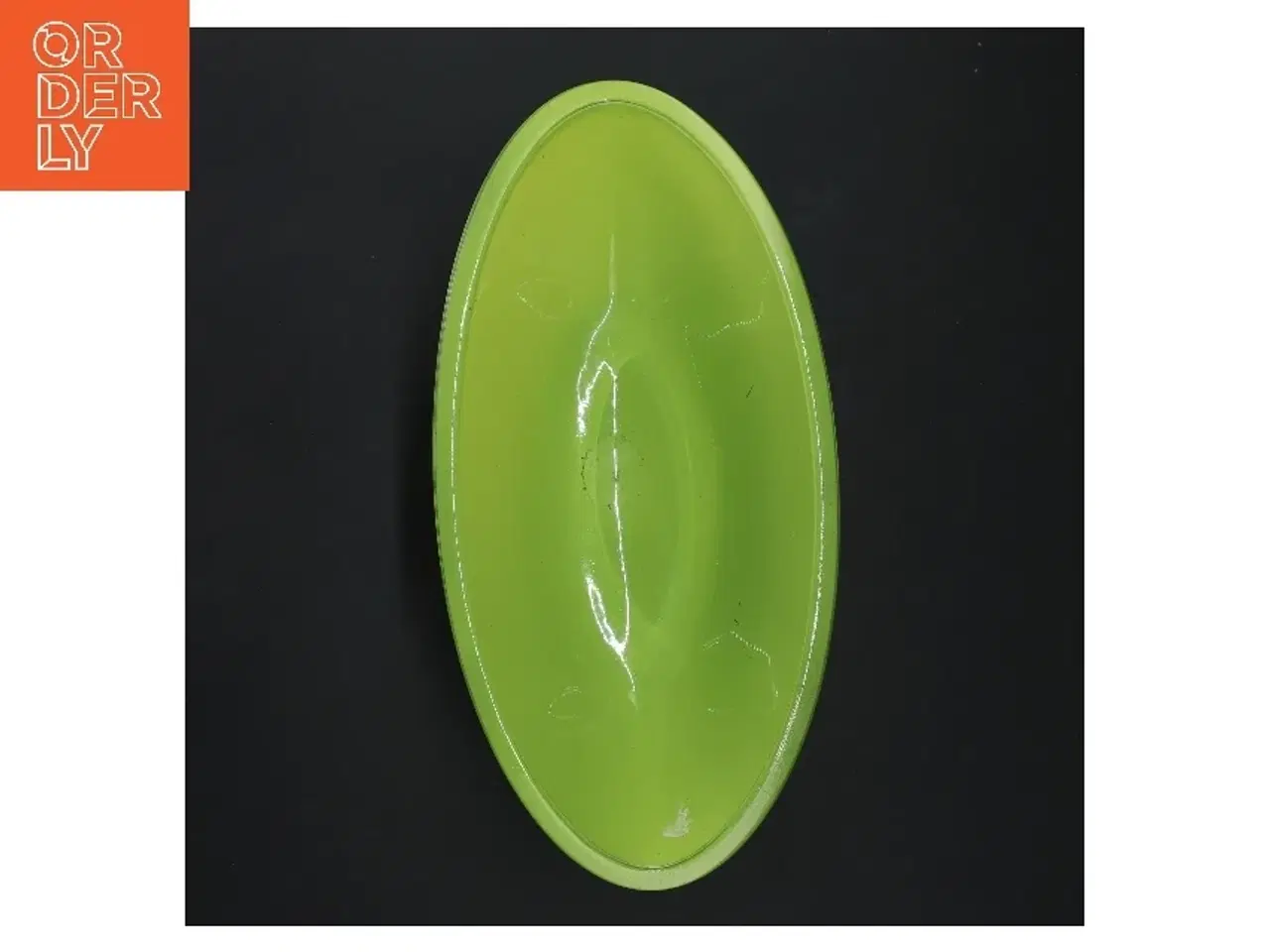 Billede 2 - Gul glasskål (str. 25,5x12 cm)