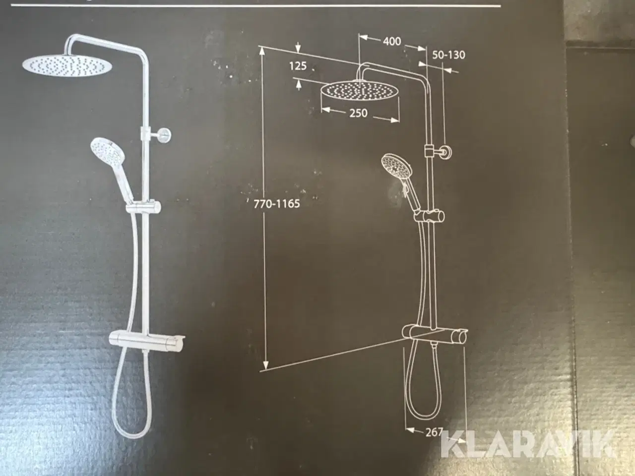 Billede 7 - Brusesæt til badeværelser Gustav Berg Estetic Round 5 styks
