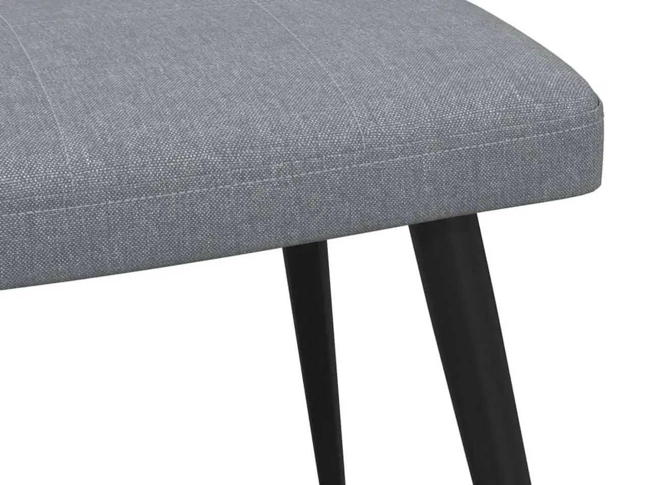 Billede 10 - Lænestol med skammel stof lysegrå