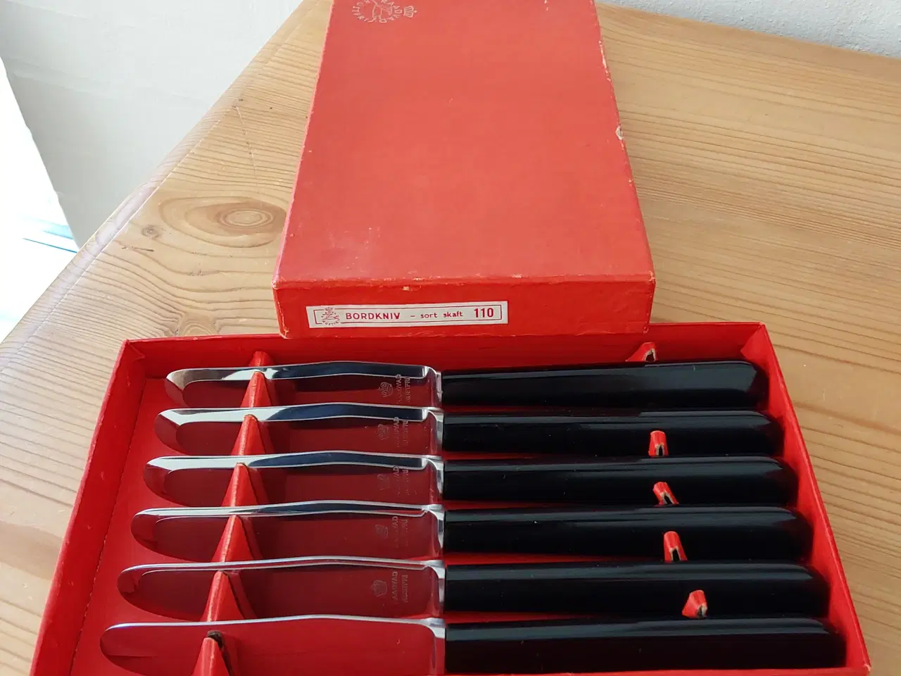 Billede 1 - Raadvad rustfri bordknive med sort benskaft