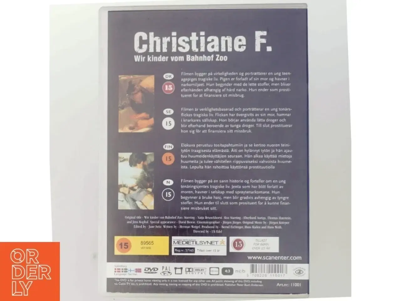 Billede 3 - CHRISTIANE F. Wir Kinder Vom Bahnhof Zoo * Natja Brunckhorst, David Bowie * REGIE: Uli Edel med Natja Brunckhorst (DVD)