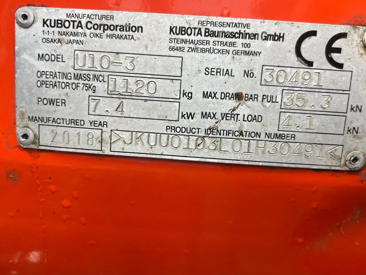 Billede 8 - Kubota U10-3 SL med udskudsarm