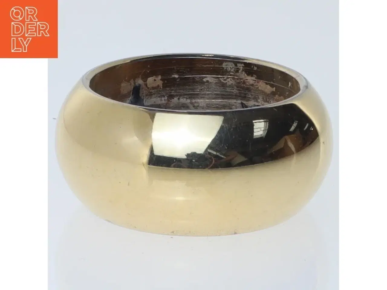 Billede 1 - Guldplateret lysestage fra Samuelsen Caray (str. Ø 5,5x2 cm)