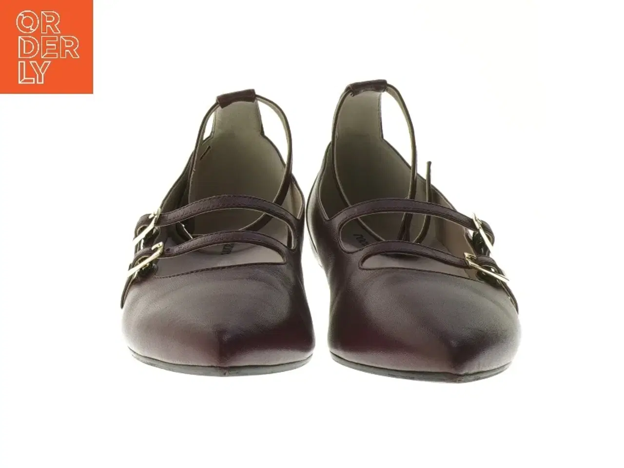 Billede 3 - Roccamore, Dea Burgundy, bordeaux ballerina med dobbeltrem (str. 36 )