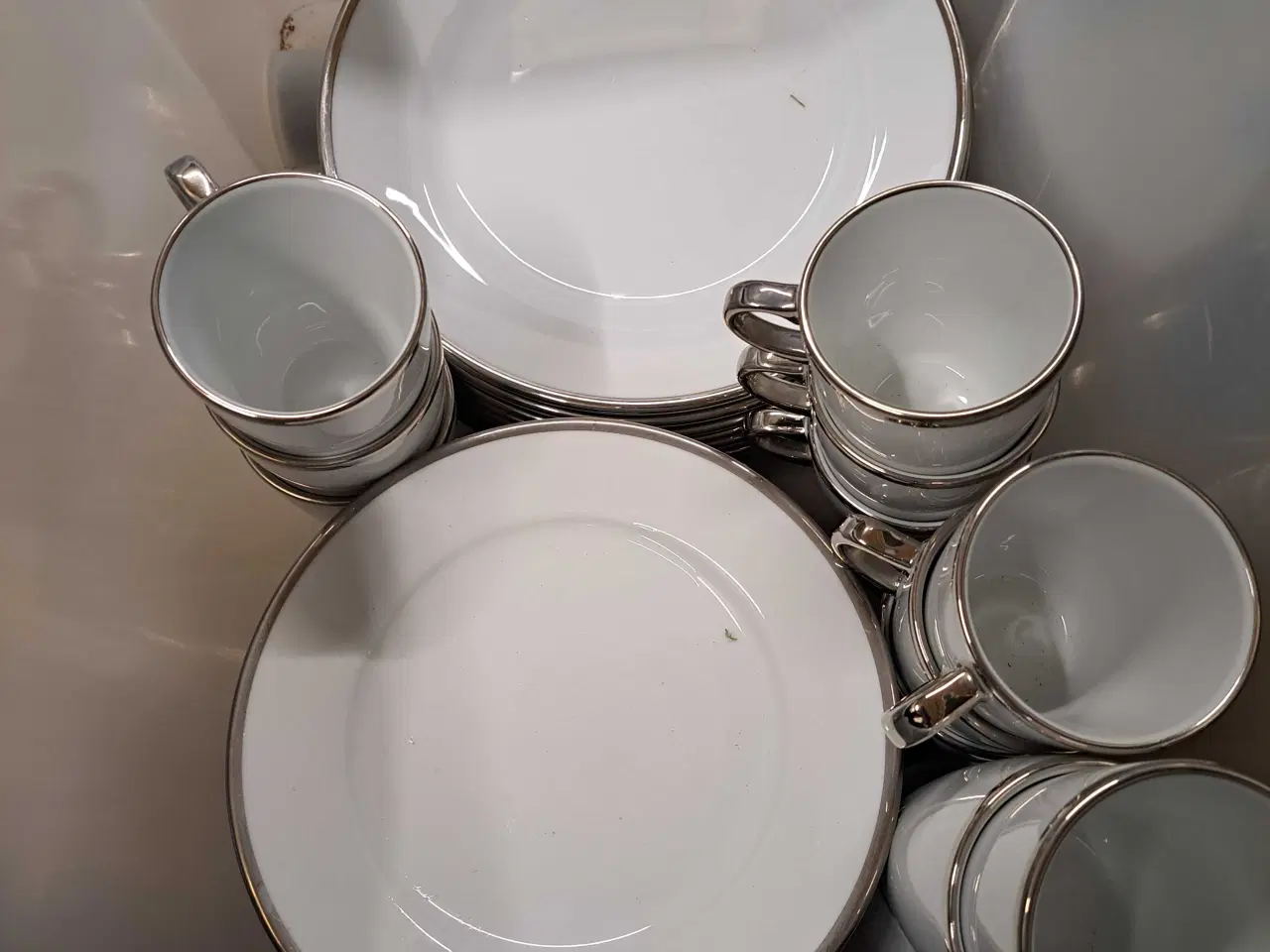 Billede 5 - Pillivuyt bistro stel med sølvkant 