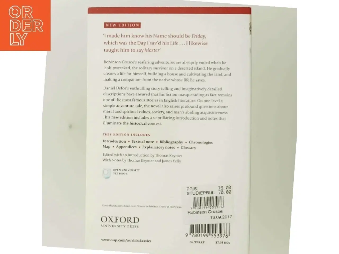 Billede 3 - Robinson Crusoe af Daniel Defoe, Thomas Keymer, James Kelly (Bog)