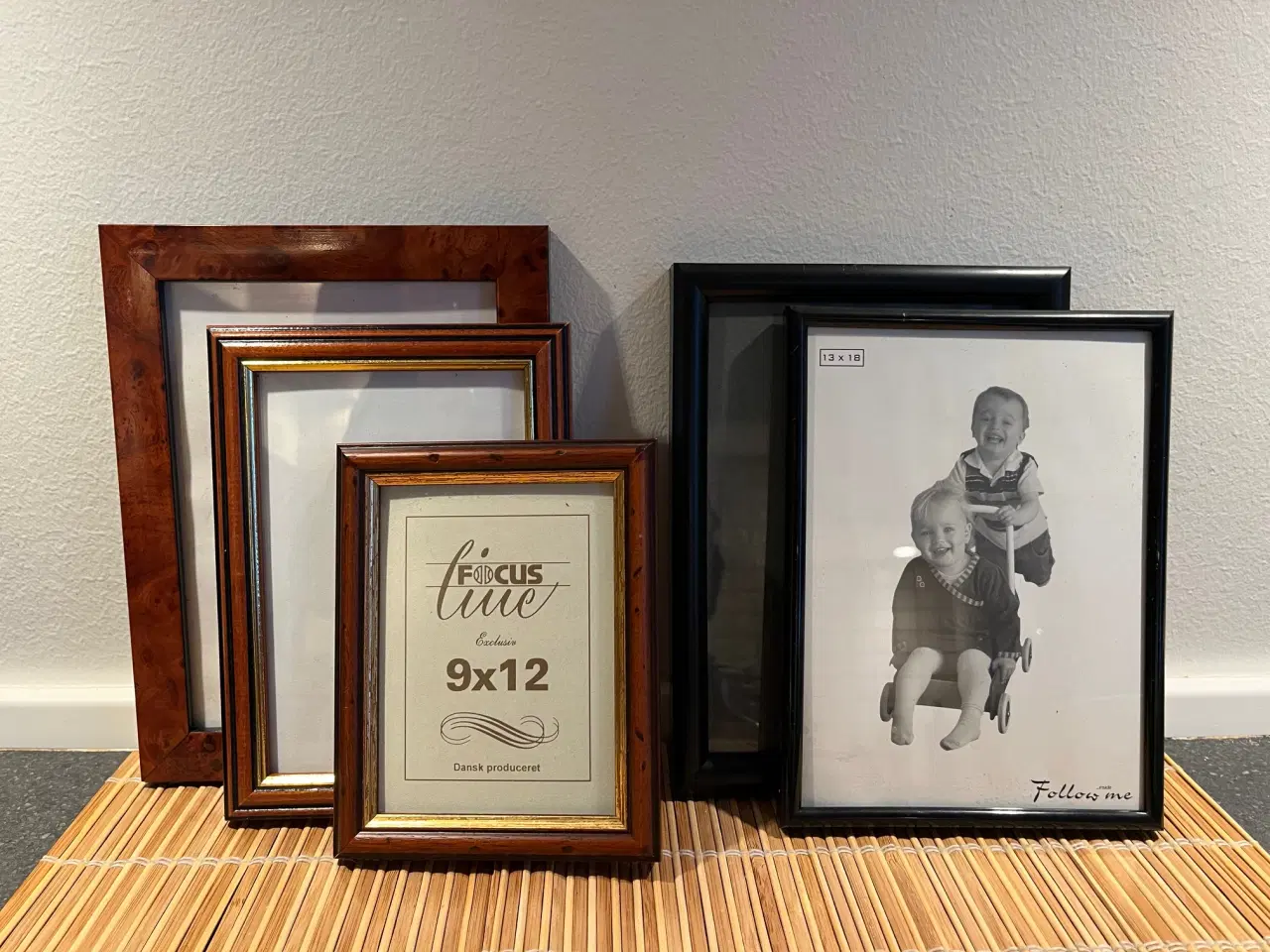 Billede 1 - 5 fotorammer med helt glas
