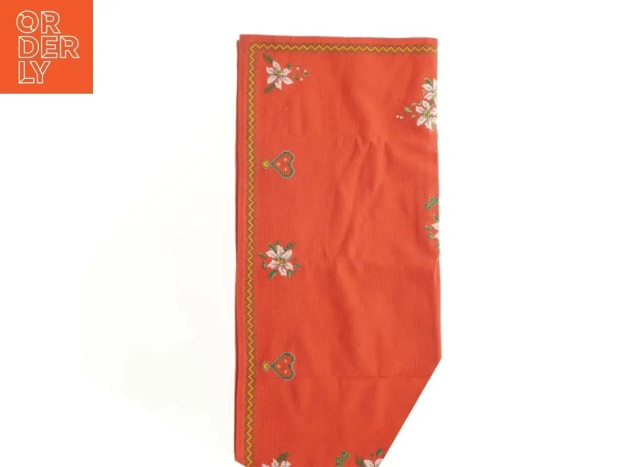 Billede 6 - Broderet dug, juledug (str. 67 x 143 cm)