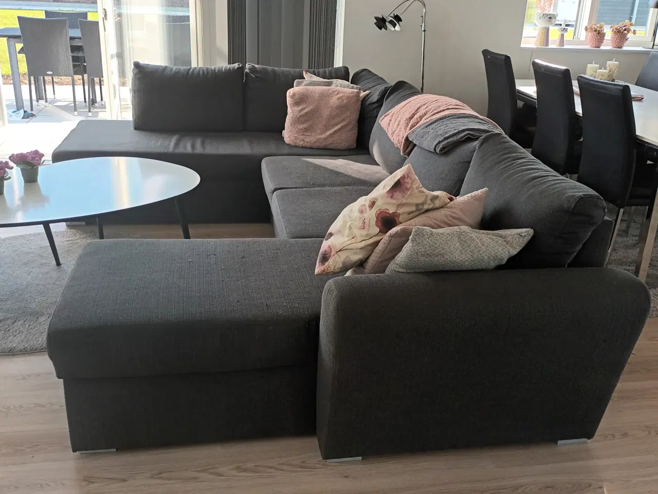 Billede 2 - Sofa med chaiselonger, opbevaring og sovesofa 