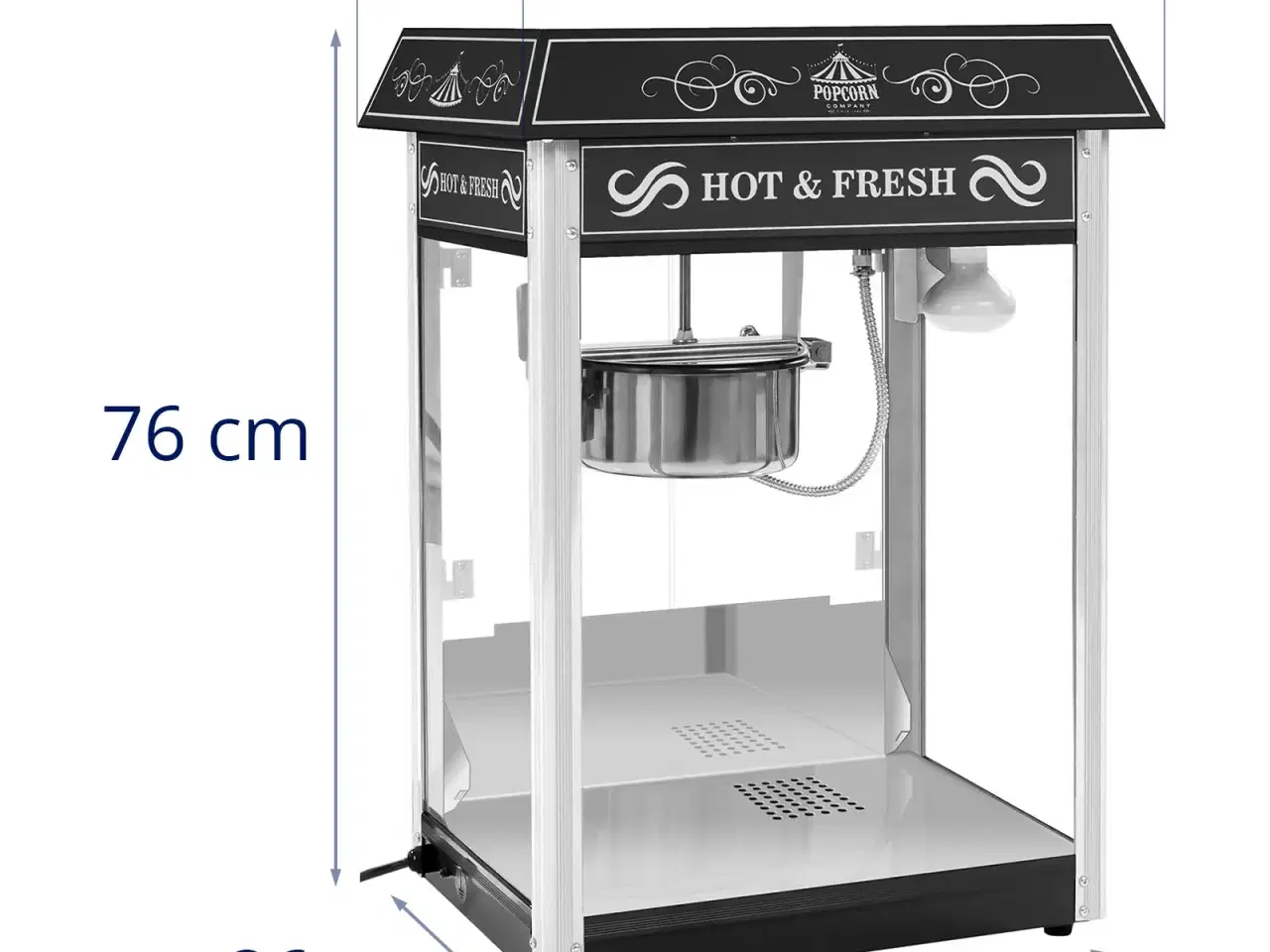 Billede 10 -  Popcornmaskine 88 L – 1600 W – sort tag