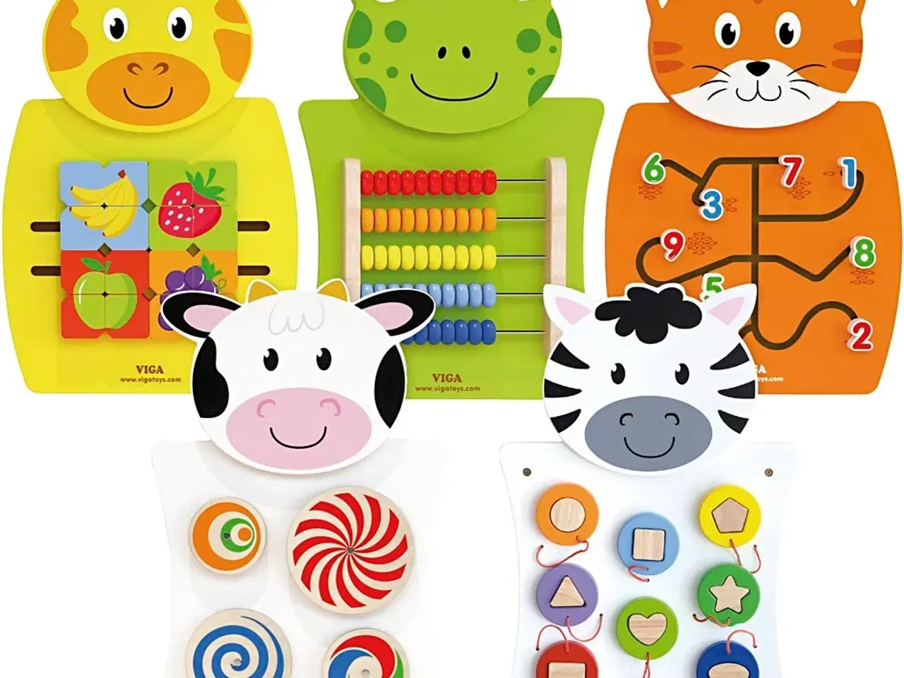 Billede 1 - VIGA Aktivitetstavle med Dyr - Leg og Læring