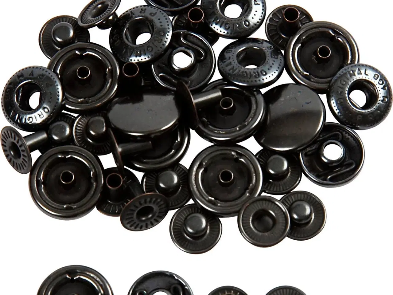 Billede 1 - Trykknapper 15 mm - 10 stk. refill til kreative projekter