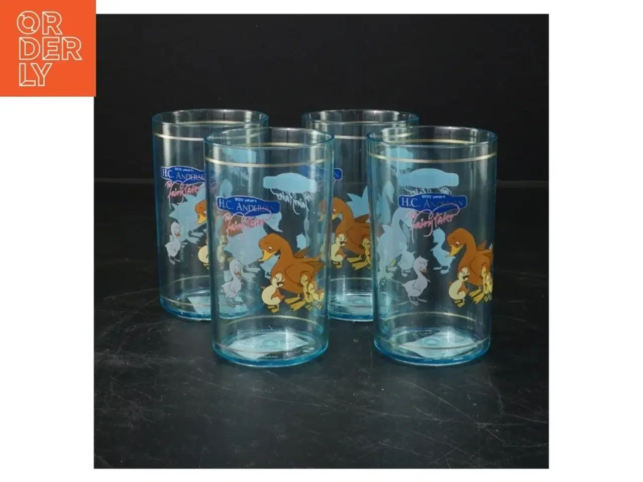 Billede 1 - HC Andersen glas sæt fra The Trade House (str. 10,5 cm. 4 styk)