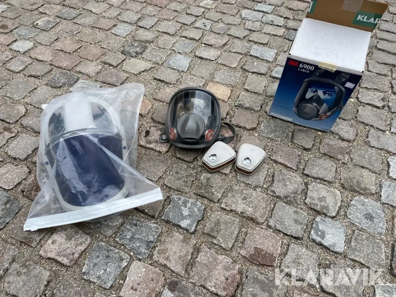 Billede 1 - 2 styk helmasker silikon 3M 6900 samt 1 styk visir